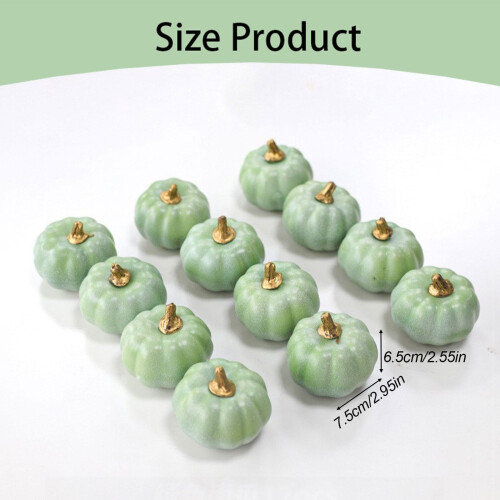 Mini Velvet Artificial Pumpkins 12 Pcs for Fall Decor 2