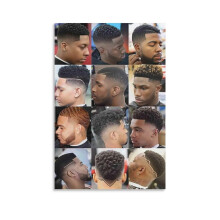 Herrenfrisuren-Ratgeber-Leitfaden-Leinwandposter, Friseursalon-Dekoration
