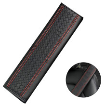Artificial Leather Seat Belt Pads, Elegant Design, Soft Comfortable Feel, Universal Fit For Cars, Trucks, And More, 2PCS, Vehicle Friendly
