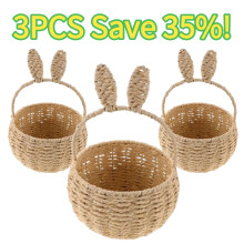 Panier de Pâques avec anse tressée (3 pièces)