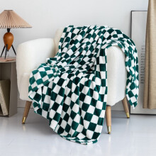 Valentine's Day Fleece Blanket – 3D Jacquard Green Throw, Soft Cozy Plush Blanket for Couch/Bed, 28x39", Cute Gift for Women
