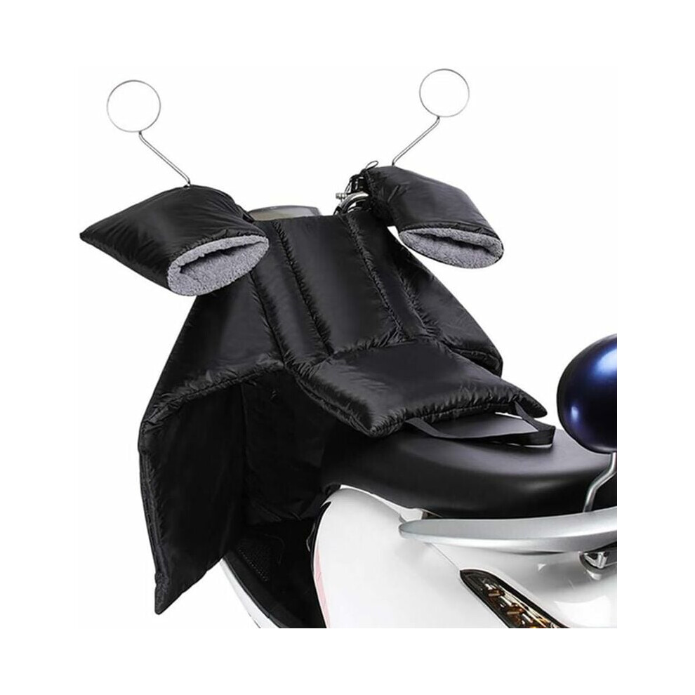 Reflective Strips Winter Thermal Gloves, Water Resistant Windproof Universal Motorcycle Handlebar Muffs For Safe Night Rides, High Performance 9044386799777