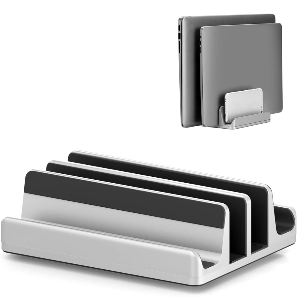Vertical Laptop Stand, Desktop Aluminum Alloy Structure With Non-Slip Mat, Optimizes Space While Providing A Protective And Stable Solution For 9044386812223