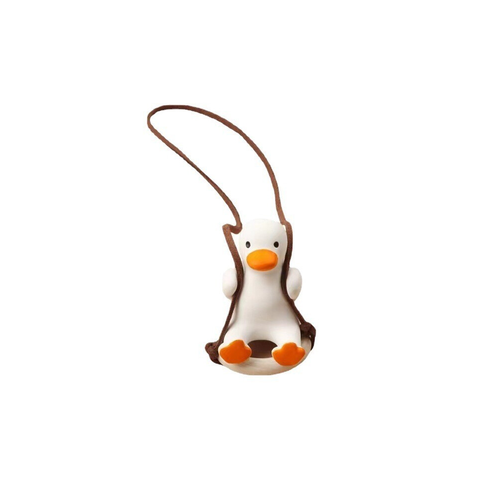 Swing Duck Car Hanging, Adorable Gift Brings Joy To Drivers And Passengers, High-Quality Gypsum Plaster Ensures Durability Sueded Lanyard For Easy 9044386815392