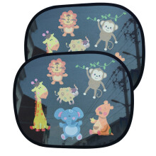 Baby Car Sun Shade, Cute Animal Designs Car Window Shades for Kids with UV Protection, Sun Glare Protection for Side Windows Static Cling Anti