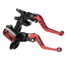 CNC Billet 6061-T6 Aluminum Motorcycle Levers, Anodized Surface Treatment for Enhanced Durability, Universal Compatible 7/8" 22mm Brake Clutch