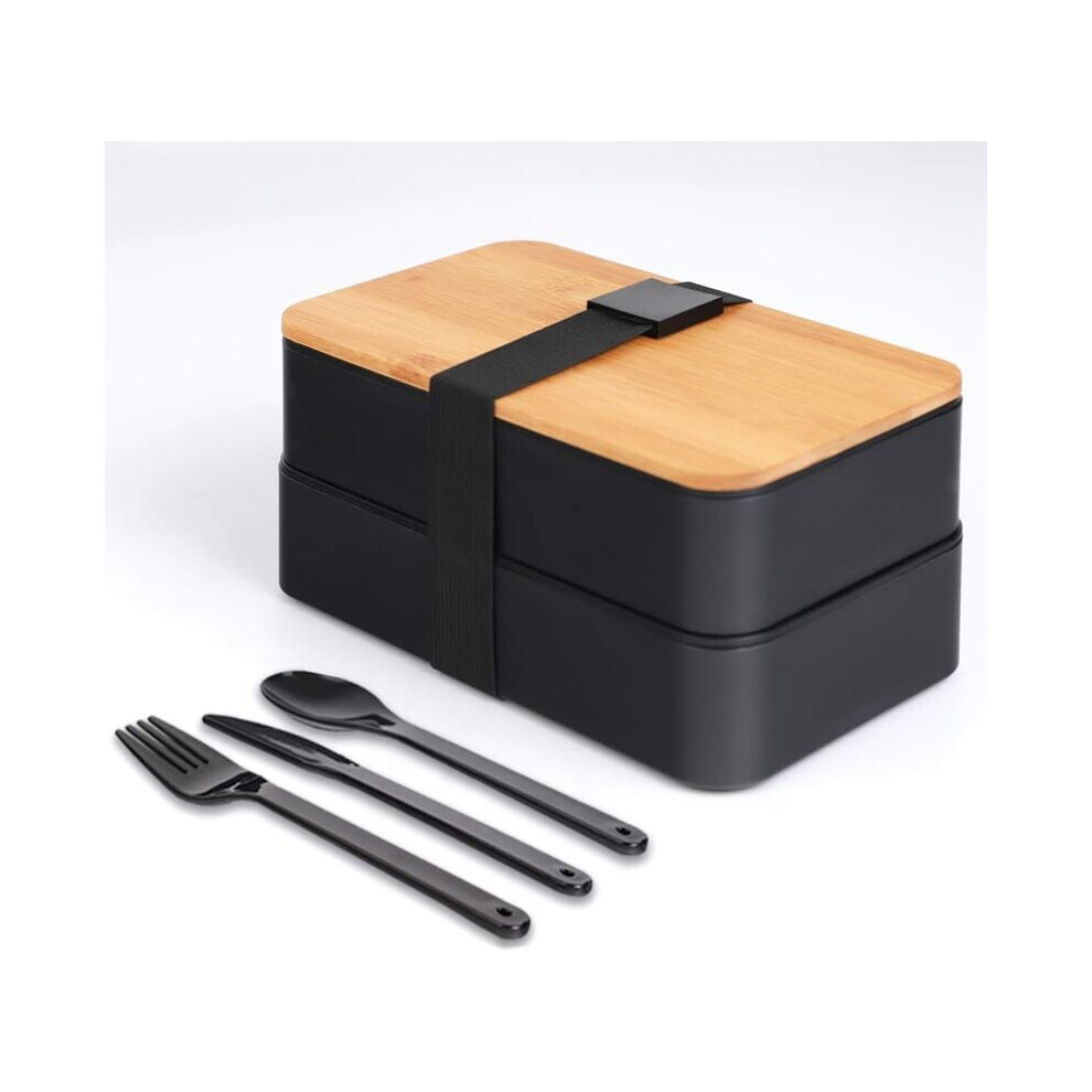 Bento Box With Eco-Friendly Design And Utensil Set Included For Men Women Adults (18.2 X 10.4 X 9.6 Cm), High Performance, Long Lasting, Reliable Use 9044386799074