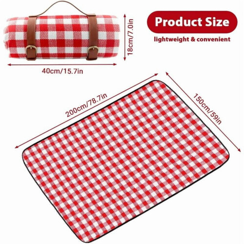Κουβέρτα πικνίκ 200x150cm αδιάβροχη πτυσσόμενη 1