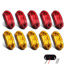 Side Marker Lights for Trailer Trucks, Dust Proof LED Trailer Side Marker Lights 12V Oval Design, Easy Install SMD LED for Led Marker Light
