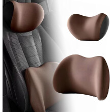 Car Headrest & Lumbar Support Cushion, Adjustable Strap Ergonomic Headrest and Lumbar Cushion for Secure and Personalized Fit, Easy to Clean High