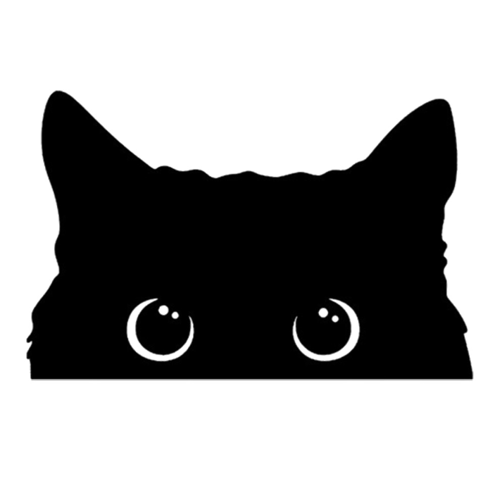 Peeking Cat Sticker Decal, Fade Resistant Waterproof Vinyl Stickers For Smooth Surfaces, Weather Resistant Easy To Install Decal For Car Bumper 9044386784049