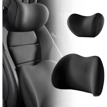 Car Headrest & Lumbar Support Cushion, Adjustable Strap Ergonomic Headrest and Lumbar Cushion for Secure and Personalized Fit, Easy to Clean High