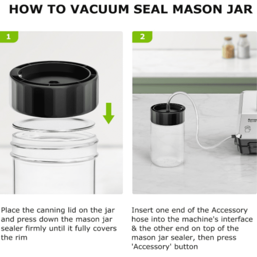 Vacuümsealer met Mason Jar-set 2