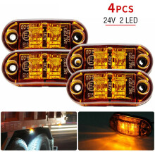 Side Marker Light For Trucks, Waterproof Lens And Housing 2.5" Oval Led Clearance Lights, Easy To Install Bright And Durable Surface Mount For