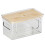 (Small) Stackable Trash Bag Dispenser with Bamboo Lid, Under Sink Garbage Bag Holder Organizer for Kitchen & Laundry Storage 1