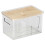 (Large) Stackable Trash Bag Dispenser with Bamboo Lid, Under Sink Garbage Bag Holder Organizer for Kitchen & Laundry Storage 1