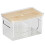 (Medium) Stackable Trash Bag Dispenser with Bamboo Lid, Under Sink Garbage Bag Holder Organizer for Kitchen & Laundry Storage 1
