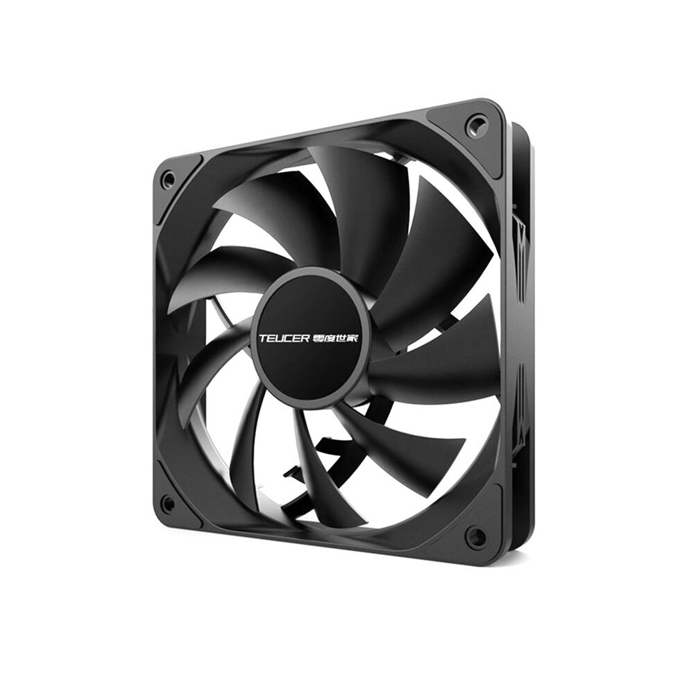 Tauoh Teucer 12Cm Chassis Fan Pwm Control 1800Rpm Silent Computer Case Cpu Cooler Heatsink 12Cm Cooling Fan Black