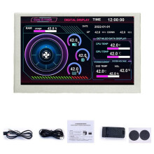 5-Inch USB-C Sub-Screen Chassis IPS Computer Sub-Screen Card Temperature Monitoring Status Chassis White