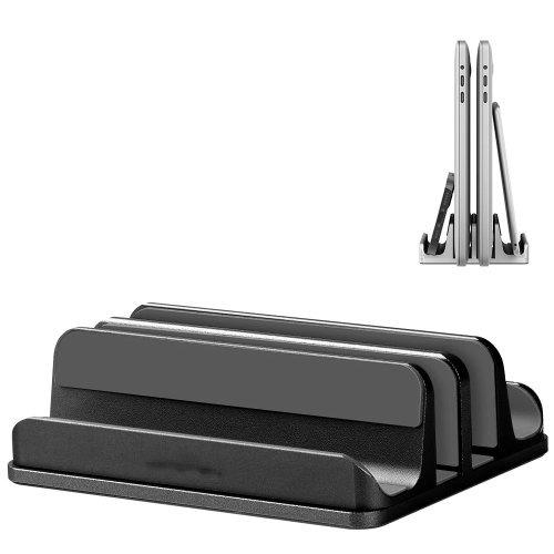 Vertical Laptop Stand, Desktop Aluminum Alloy Structure With Non-slip Mat, Optimizes Space While Providing A Protective And Stable Solution For 1