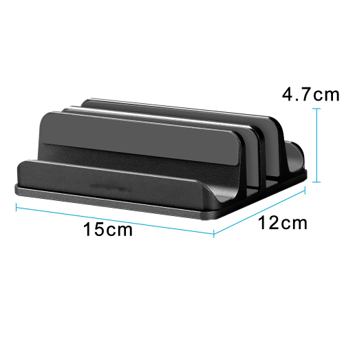 Vertical Laptop Stand, Desktop Aluminum Alloy Structure With Non-slip Mat, Optimizes Space While Providing A Protective And Stable Solution For 2