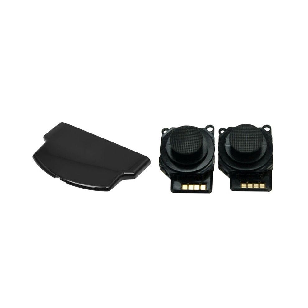 1 Pcs Battery Cover For Psp 2000 3000 & 2Pcs Joystick Button Control Thumb 3D Analog Stick Black 4711899772263