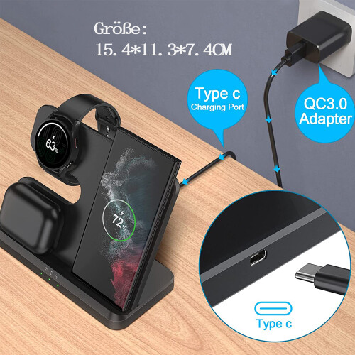 Carregador sem fio compatível com a base de carregamento Samsung. 1