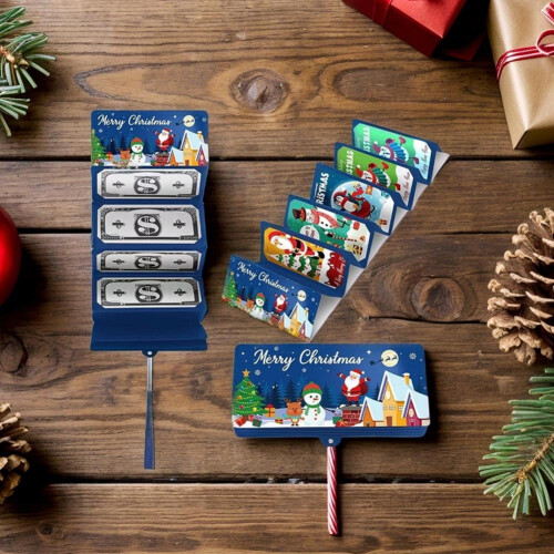 Weihnachtsgeldumschlag mit 10 Fächern – Rot, Blau, Grün 2