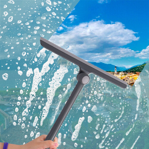 Multi-Use, Rotate-Lock Mechanism, For Various Surfaces, Silicone Blade, Versatile Glass Scraper, High Performance, Long Lasting, User Friendly 2