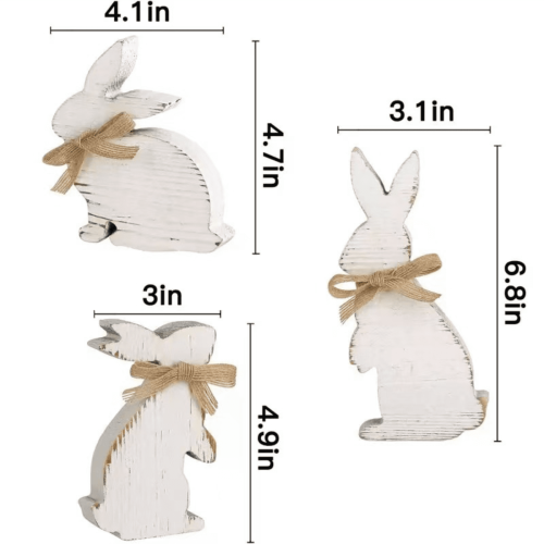 White Wooden Easter Tabletop Decor 2