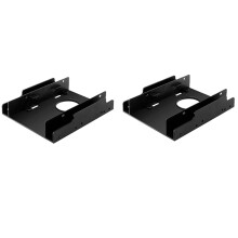2X 3.5 Inch to 2.5 Inch SSD/HDD Hard Drive Drive Bay Adapter Mounting Bracket Converter,Double Bay