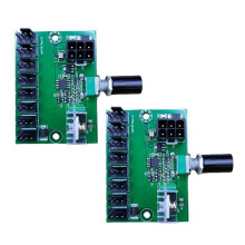 2X Computer GehäUse 12 V Miner LüFter Kühlung Drehzahl Regler 8 Kanal LüFter Kühlung Nabe PWM