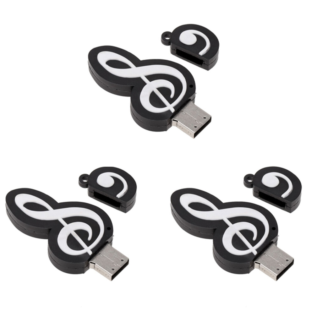 3X Usb 2.0 Stick Cute Cartoon Memory Stick Music Notes Symbol Usb 2.0 Memory External Usb Flash Drive Memory Stick 16Gb 6031758897684