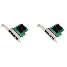 2X PCIE Netzwerk Karte PCI-E X1 4 Port Gigabit Ethernet Server Netzwerk Karten Adapter für Love Fast Sea Spider ROS Soft Router