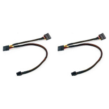 2X Small 6P to Splitter 15P  Power Cable Cord for  Vostro 3650 3653 3655 Desktop Computer HDD SSD Power Cable