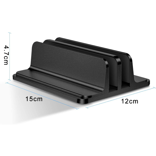 Adjustable Width Vertical Stand, Desktop Aluminum Stand With Scratch-Resistant Surface For Diverse Devices, Ergonomic Design, Space Saving 2