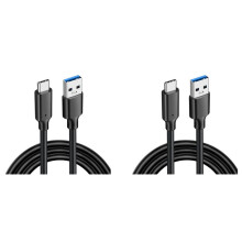 2X Câble USB3.2 10Gbps Type C USB Une Vers Type-C 3.2 Transfert de Données USB C Câble de Disque Dur SSD PD 60W 3A Charge Rapide 3.0,1M