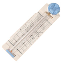 (Blue) Multi-Function Paper Cutter - 4 Blades for Straight, Curved, Perforated & Scored Cuts, Ideal for Crafts and Scrapbooking