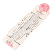 (Pink) Multi-Function Paper Cutter - 4 Blades for Straight, Curved, Perforated & Scored Cuts, Ideal for Crafts and Scrapbooking