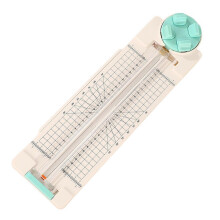 (Green) Multi-Function Paper Cutter - 4 Blades for Straight, Curved, Perforated & Scored Cuts, Ideal for Crafts and Scrapbooking