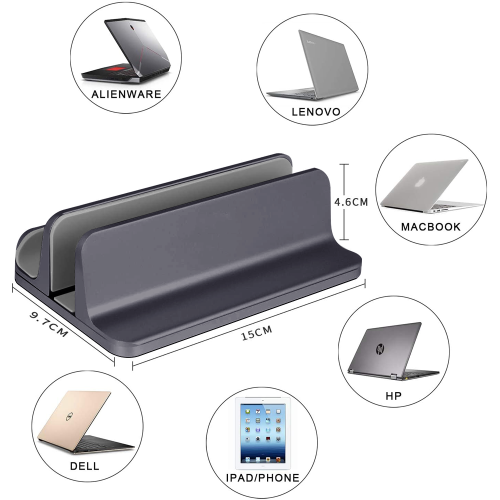 Adjustable Vertical Laptop Stand With Exquisite Workmanship And Dual Slot Design For Enhanced Space Utilization, High Performance, Long Lasting 2