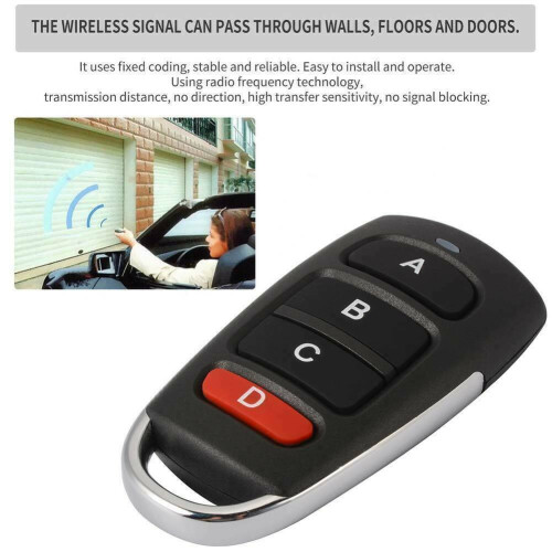 Cloning Remote Control Keychain, Innovative Solution for Electronic Garage Doors and Vehicle Central Locking, 3 Programmable Function Keys 1