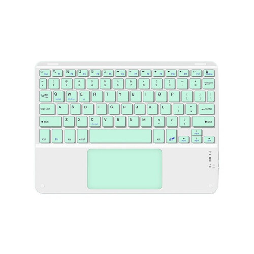 Teclado  Touchpad de 10 Polegadas Compatível com para Windows, IPadOS, Android e IOS Inglês Verde