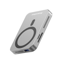 BLUEENDLESS USB-C Docking Station Magnetic 10Gbps M.2 NVMe SSD Enclosure with Cooling Fan PD100W USB3.2 SD3.0/TF3.0