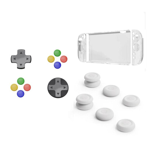 For  2 Protective Case+Thumb Grip Set+D-Pad Button Cap Kit Split Protective Case for   2