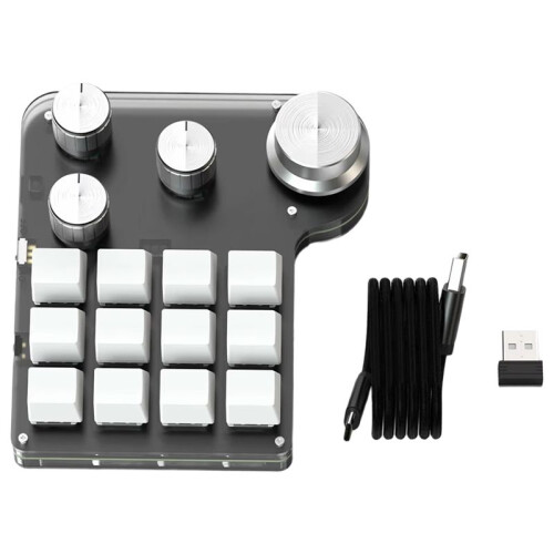 USB Programming Custom Macro 12 Keys 4 Knobs RGB BT Mechanical Keyboar Gaming Keypad Mechanical Hotswap Macropad B