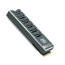 PHDK Placa Adaptadora M.2 NVMe para SATA3.0, 6 Portas PCI-e para ASM1166, Chip de Expansão de 6 Gbps, Suporte PM
