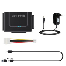 USB to /IDE Adapter USB Hard Drive Cable Adapter for 2.5inch and 3.5inch Solid State Disk EU Plug
