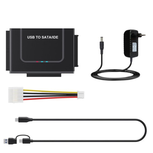 USB to /IDE Adapter  USB Hard Drive Cable Adapter for 2.5inch and 3.5inch  Solid State Disk EU Plug