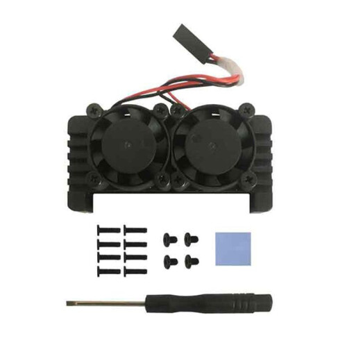 Dual Fan Aluminum Heatsink Case for Raspberry Pi Zero 2W Enhanced Cooling Durable Protection for PI0 2W Models 1
